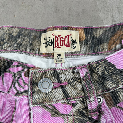 Stussy RealTree Edge Big Ol Pink Camo Jeans Size 28 USED x18300