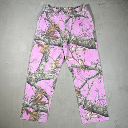 Stussy RealTree Edge Big Ol Pink Camo Jeans Size 28 USED x18300