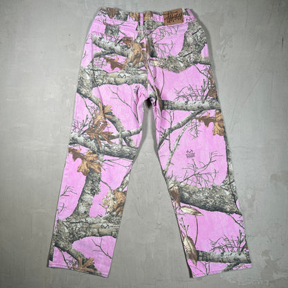 Stussy RealTree Edge Big Ol Pink Camo Jeans Size 28 USED x18300