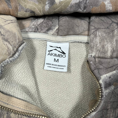 Akimbo RealTree Camo Zip Up Hoodie Size Medium USED x18297