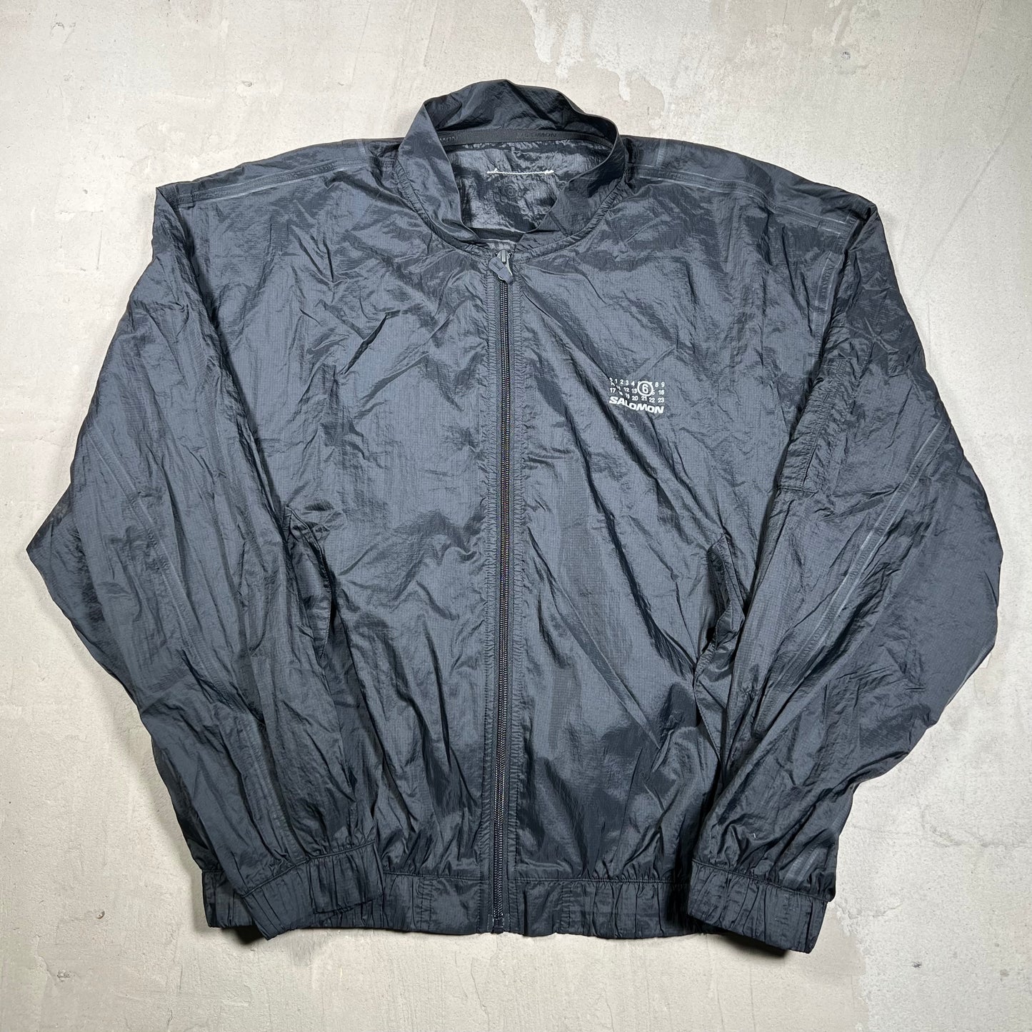 Maison Margiela MM6 Salomon Black Lightweight Zip Up Jacket Size Medium USED x18296