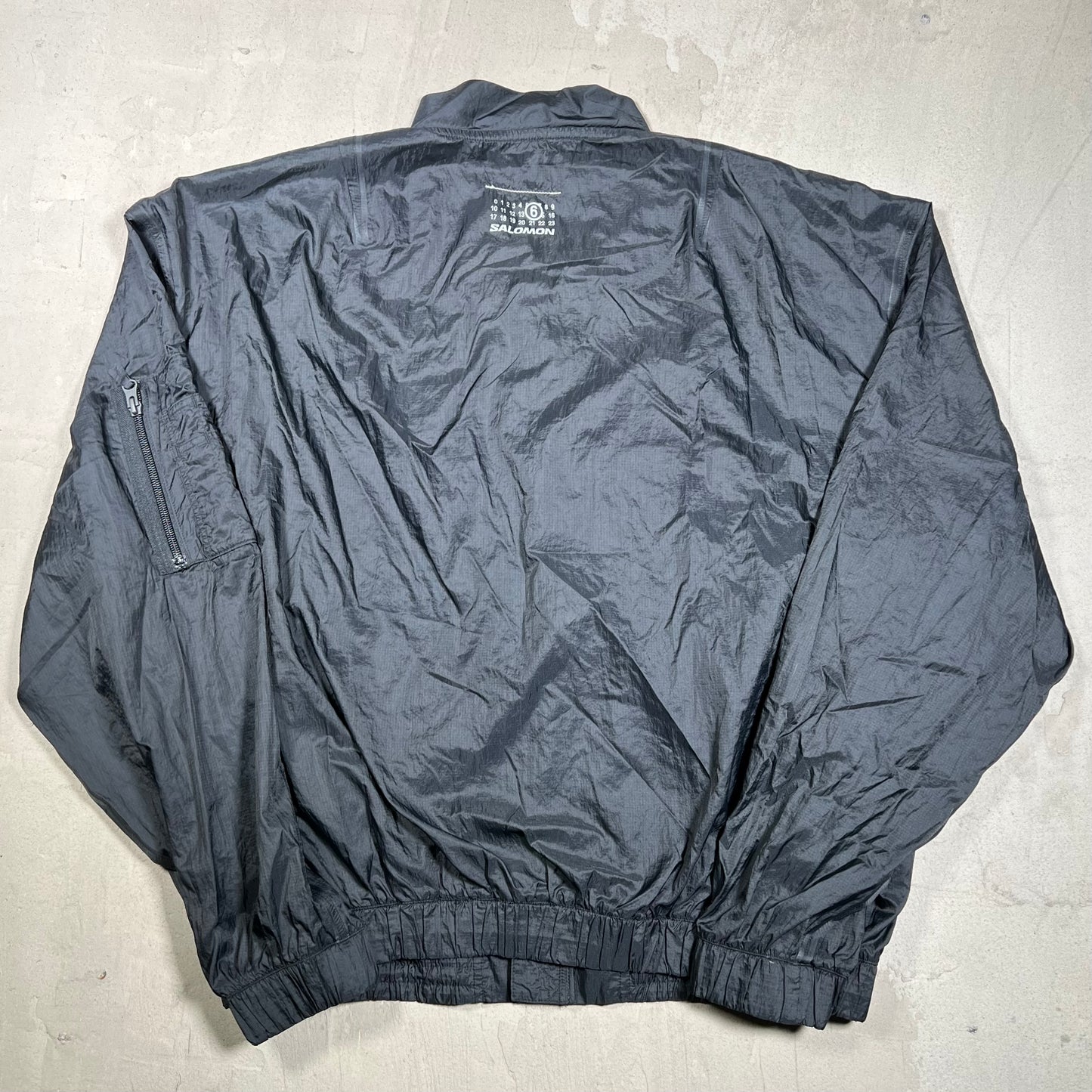 Maison Margiela MM6 Salomon Black Lightweight Zip Up Jacket Size Medium USED x18296