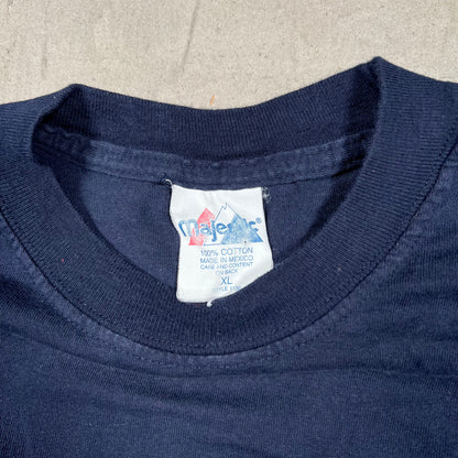2001 Seattle Marines Ichiro Outfielder Navy Blue Teee Size XL USED v19994