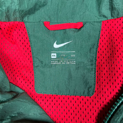 Nike Green/Red Track Zip Up Light Jacket Size XXL USED v19980