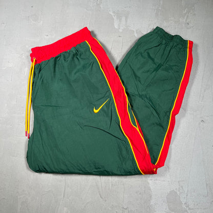 Nike Green/Red Track Zip Up Light Sweatpants Size XXL USED v19981