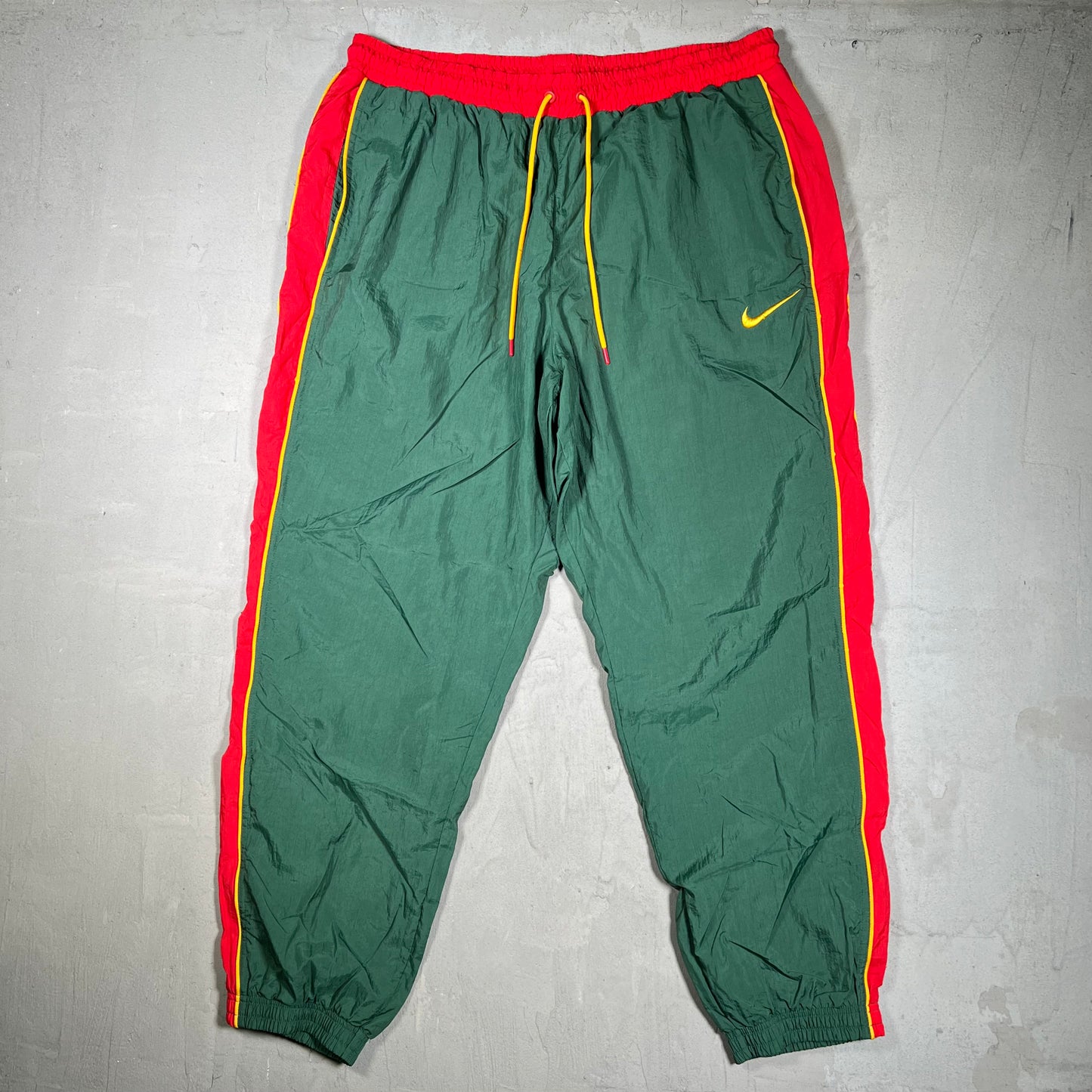 Nike Green/Red Track Zip Up Light Sweatpants Size XXL USED v19981