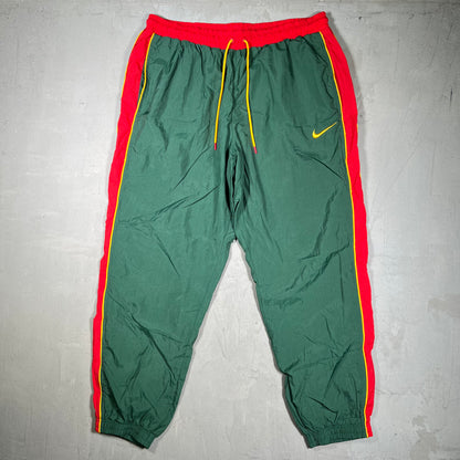 Nike Green/Red Track Zip Up Light Sweatpants Size XXL USED v19981