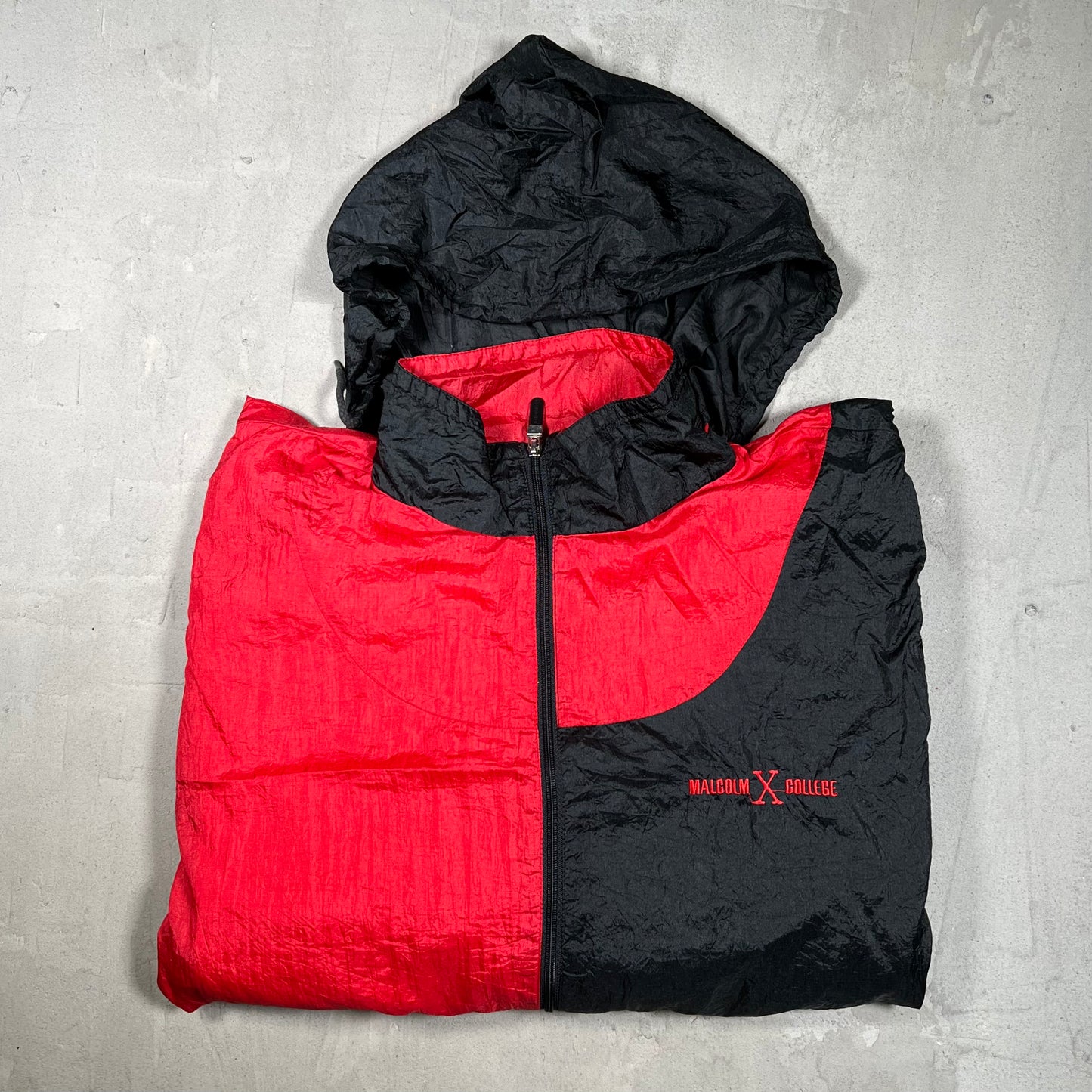 1990s Malcom X Red/Black Tracksuit Size XL USED v19986