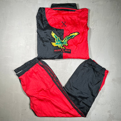 1990s Malcom X Red/Black Tracksuit Size XL USED v19986