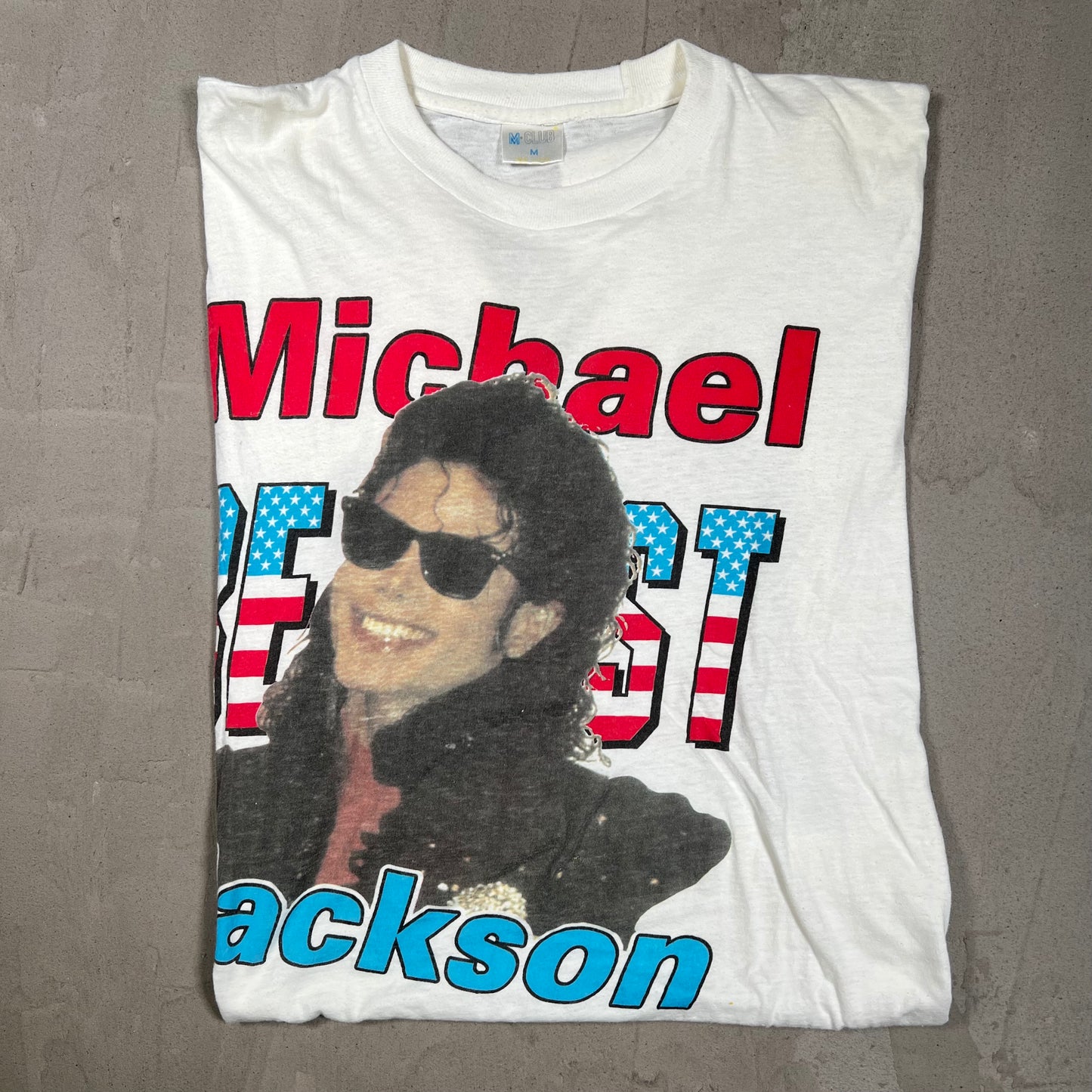 1990s Michael Jackson Best Bootleg White Tee Size Medium USED v20018