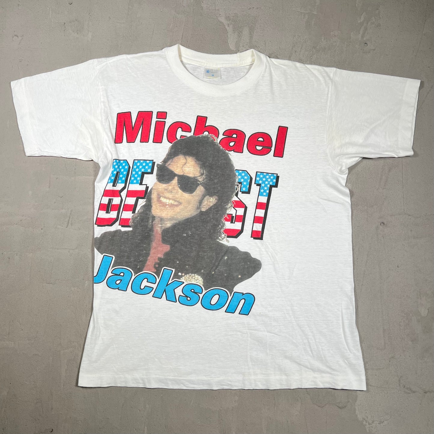 1990s Michael Jackson Best Bootleg White Tee Size Medium USED v20018