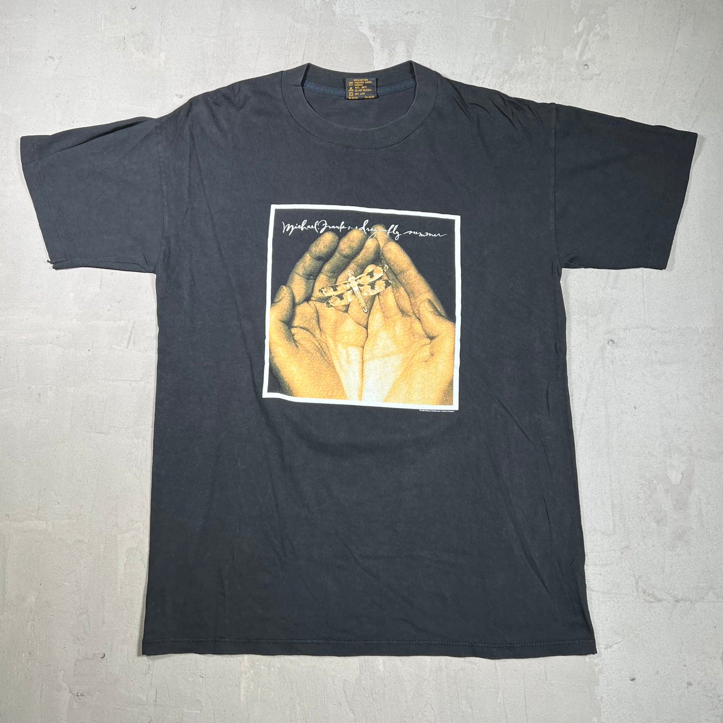 1993 Michael Frank Dragonfly Summer Black Tee Size Large USED v20001