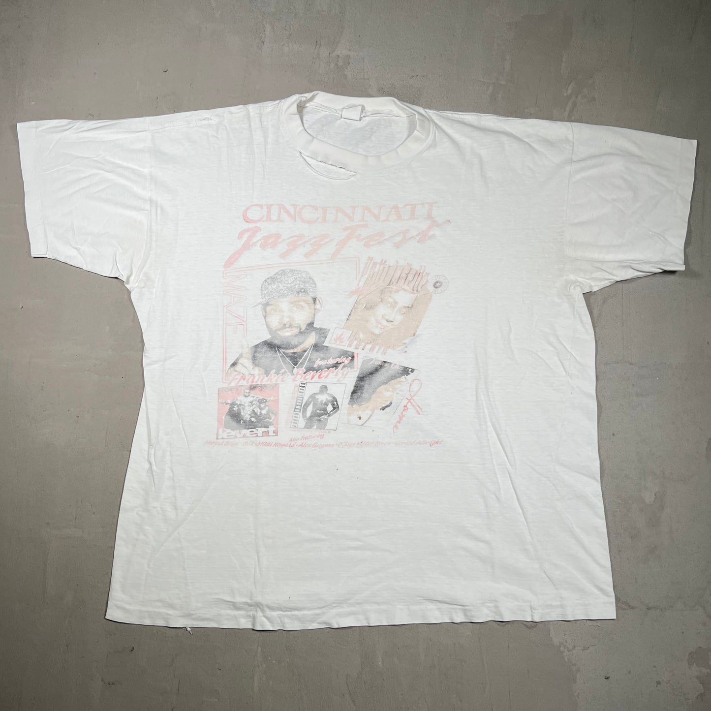 1990s Cincinatti Jazz Festival White Tee Size XL USED v19996