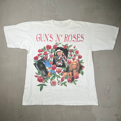 1993 Guns n Roses "Rosebush" White Tee Size XL USED v19997