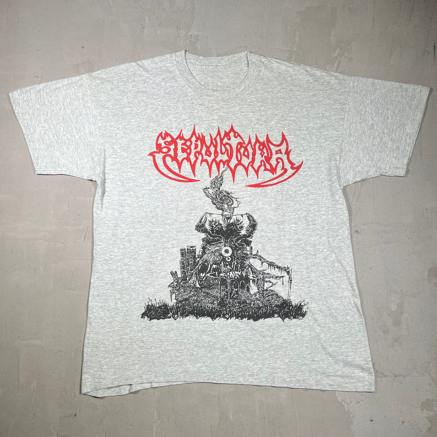 1990s Sepultura Brazilian Heavy Metal Grey Tour Tee Size XL USED v20022