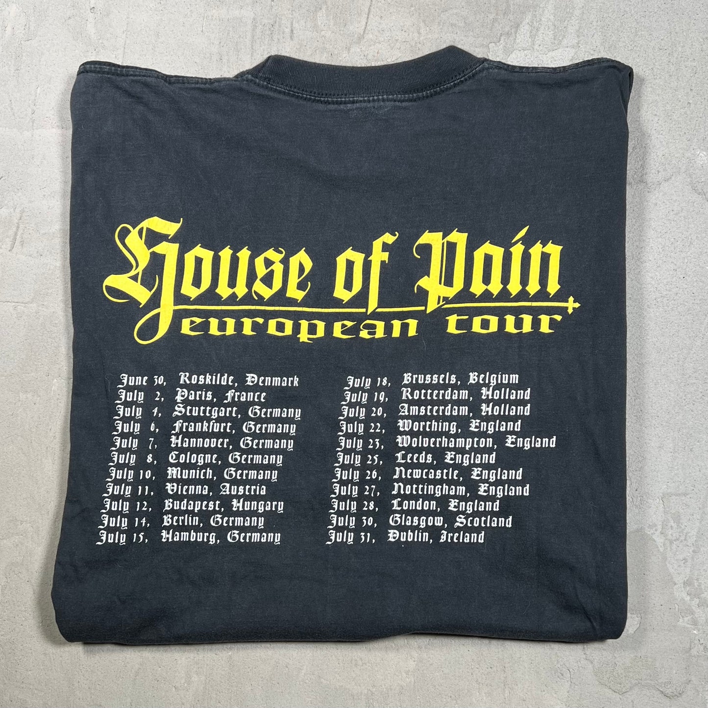 1994 House of Pain "Same As It Ever Was" Black Tour Tee SIze XL USED v20025