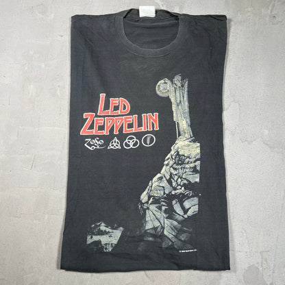 1989 Led Zeppelin "The Hermit" Black Tee Size Large USED v20004