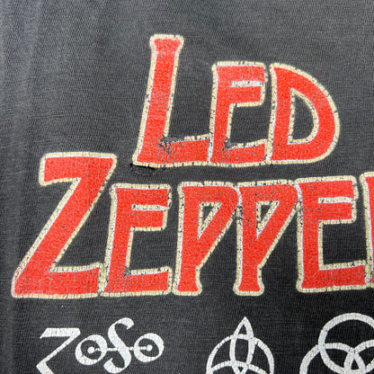 1989 Led Zeppelin "The Hermit" Black Tee Size Large USED v20004
