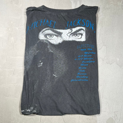 1992 Michael Jackson Dangerous Black Tour Tee Size Small USED v19999