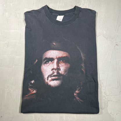 1990s Che Guevara Big Face Tee Black Size XL USED v20021