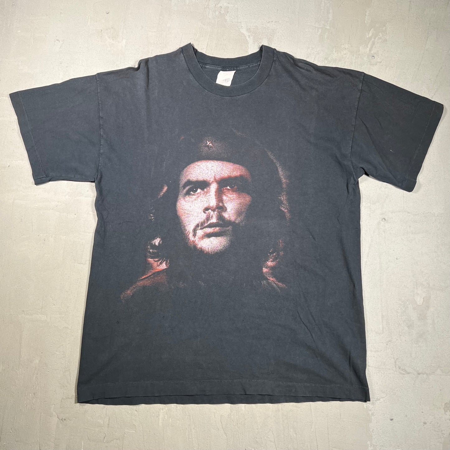 1990s Che Guevara Big Face Tee Black Size XL USED v20021