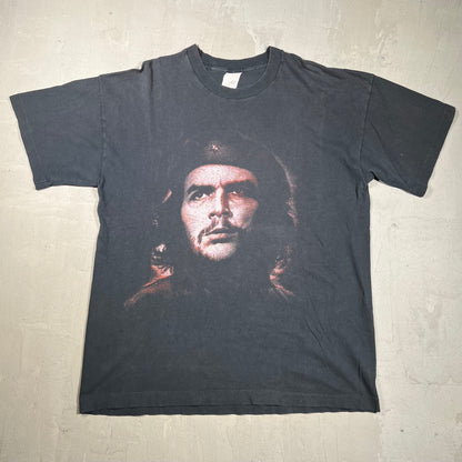 1990s Che Guevara Big Face Tee Black Size XL USED v20021