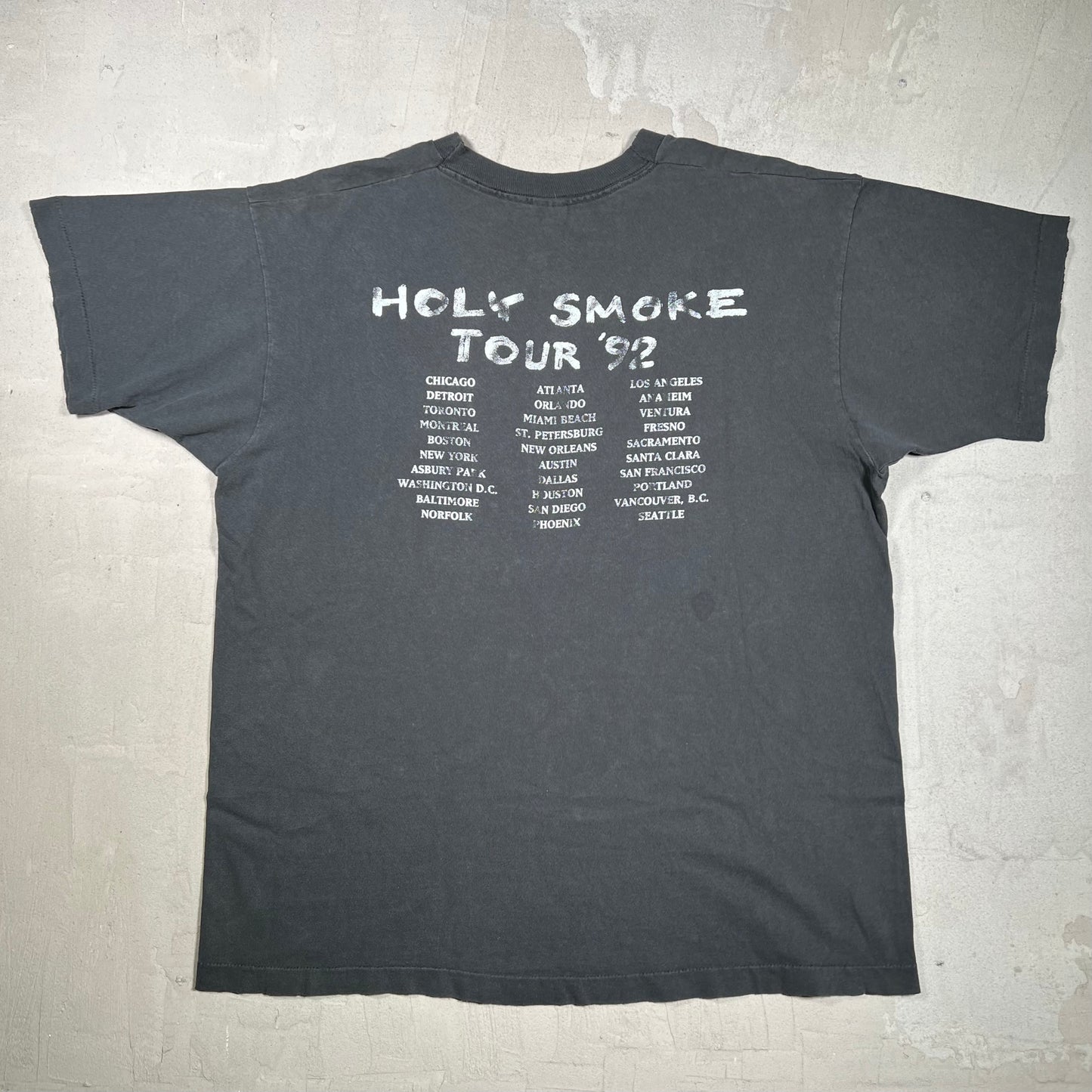 1992 Peter Murphy "Holy Smoke" Tour Black Tee Size XL USED v20002