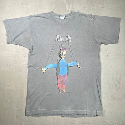 1994 Pearl Jam Grey "Freak" Tee Size Large USED v20006
