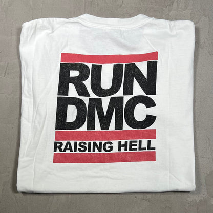 1990s Run DMC Raising Hell Krush Groove White Tee Size Large USED v120013