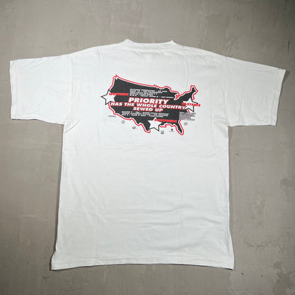 Y2K Priority Records Black Music Month White Tee Size XL USED v20014