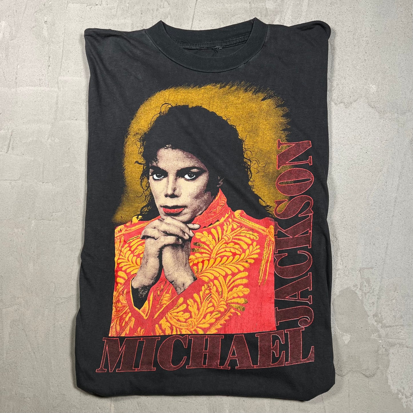 1980s Michael Jackson Portrait Tee Size Small USED v20005