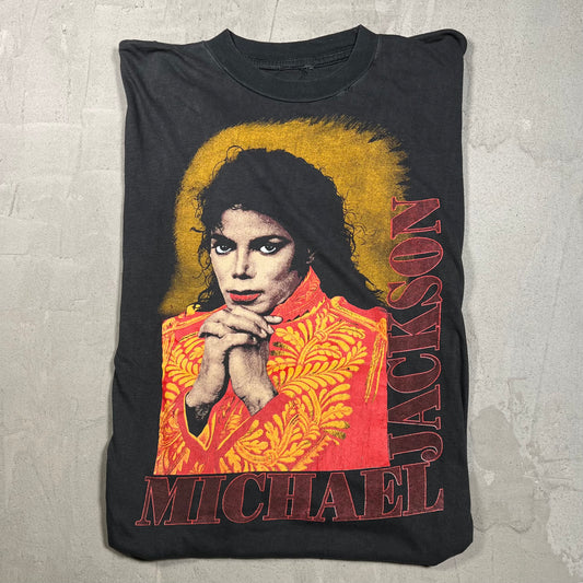 1980s Michael Jackson Portrait Tee Size Small USED v20005