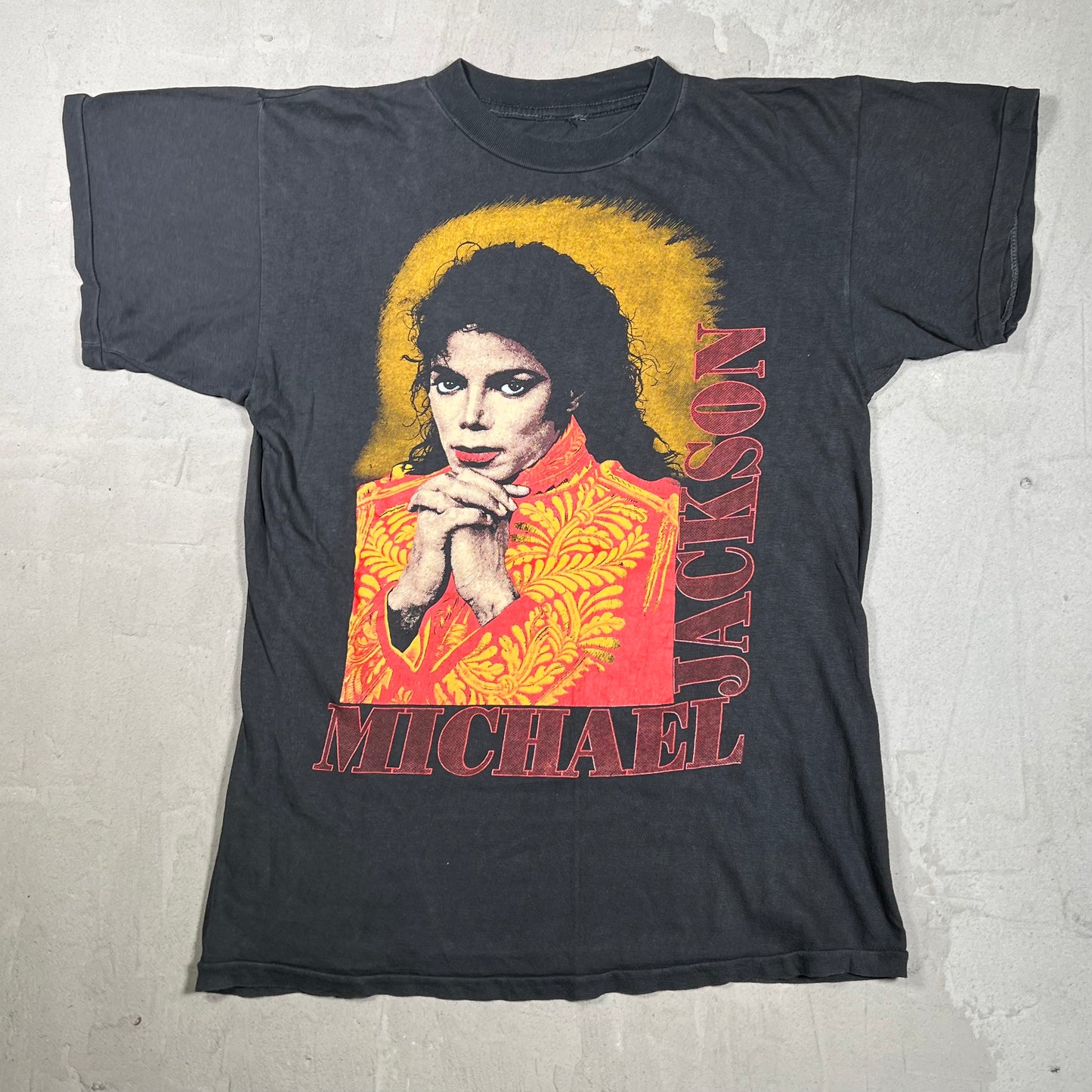 1980s Michael Jackson Portrait Tee Size Small USED v20005