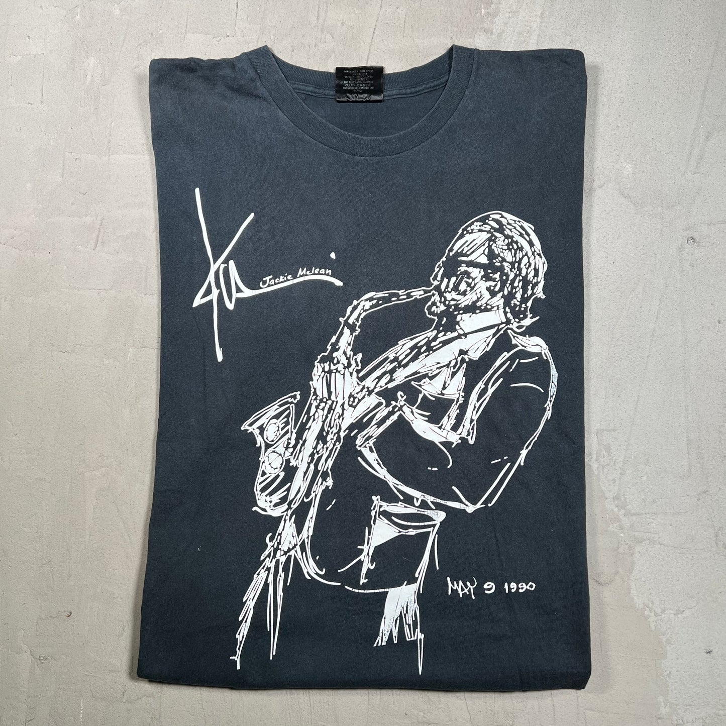 1990s "Jackie McLean" Jazz Art Tee Size XL USED v20007