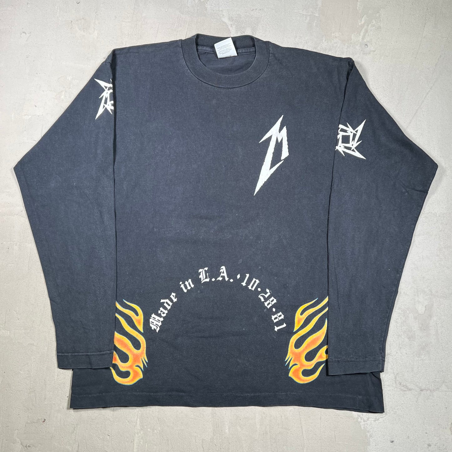 2001 Metallica San Francisco 15 Year Concert Black Longsleeve Size Large USED v20000