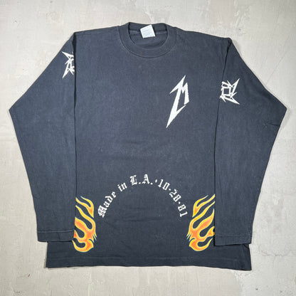 2001 Metallica San Francisco 15 Year Concert Black Longsleeve Size Large USED v20000
