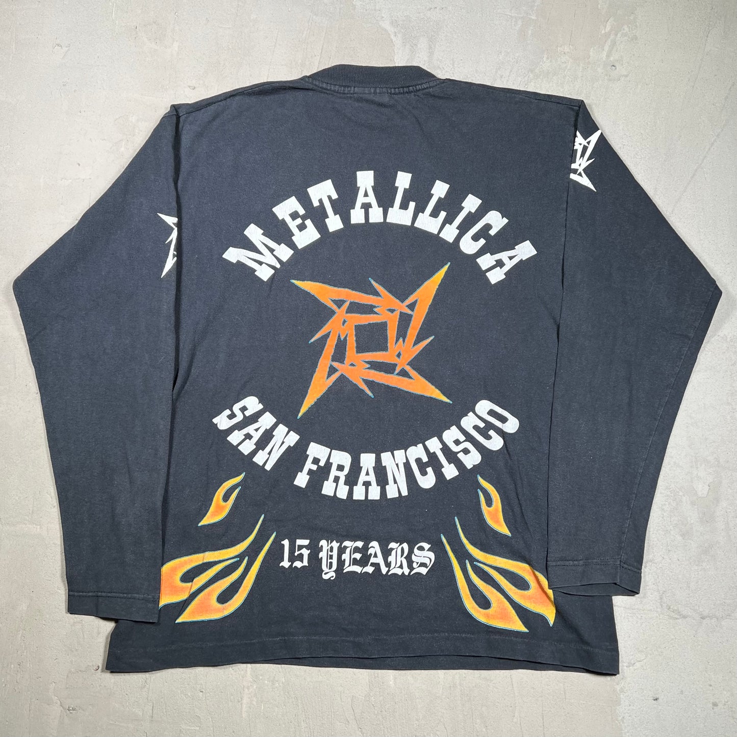 2001 Metallica San Francisco 15 Year Concert Black Longsleeve Size Large USED v20000