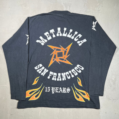 2001 Metallica San Francisco 15 Year Concert Black Longsleeve Size Large USED v20000