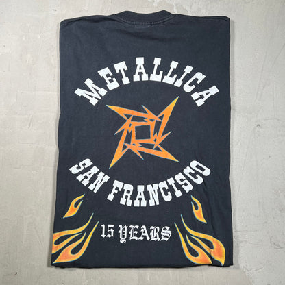 2001 Metallica San Francisco 15 Year Concert Black Longsleeve Size Large USED v20000
