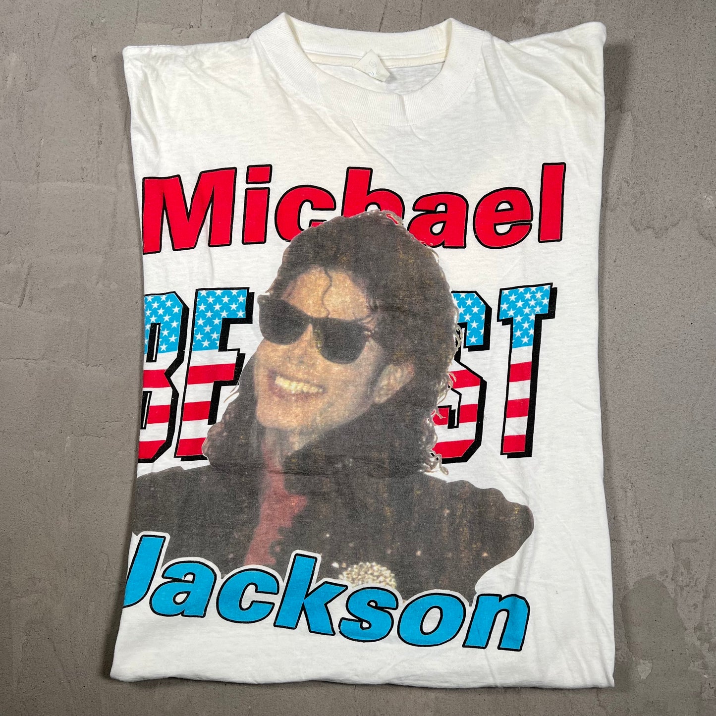 1990s Michael Jackson Best Bootleg White Tee Size Large USED v20019