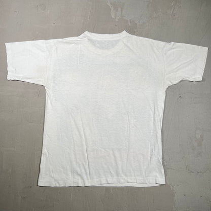 1990s Spice Girls Big Head Group White Tee Size Medium USED v20017