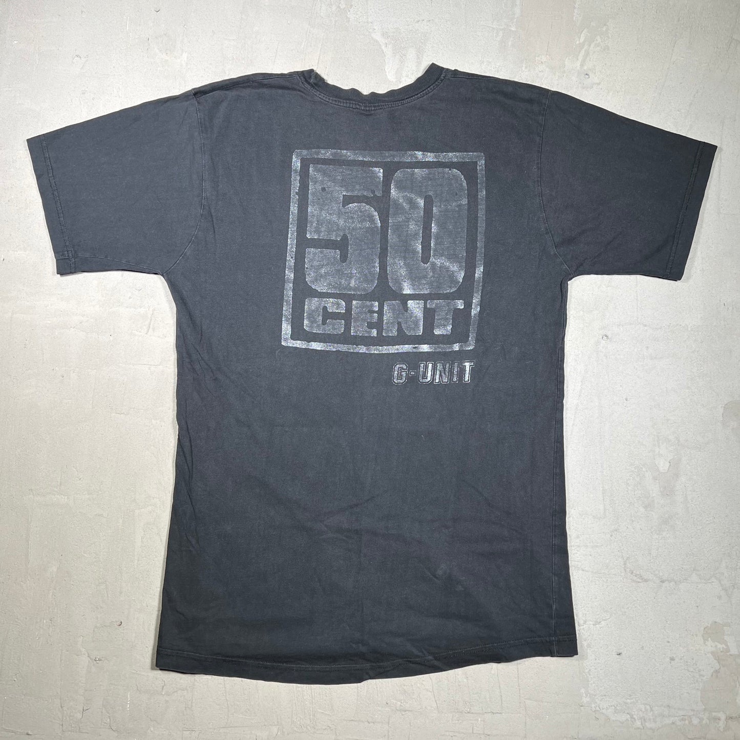 Y2K 50 Cent Portrait Tee Black Size XL USED v20009