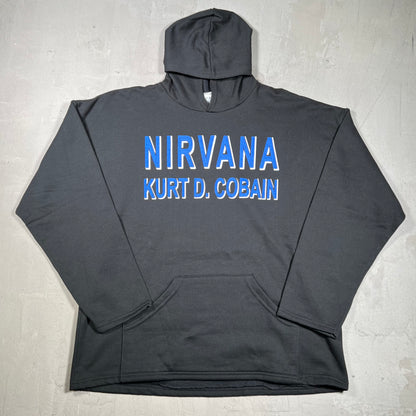 2000 Nirvana Kurt D Cobain Big Head Black Hoodie Size XL USED v20016