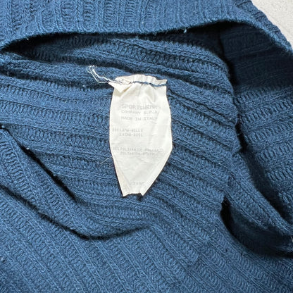 1990s Stone Island Ribbed Knit V Neck Sweater Size Medium USED x18315