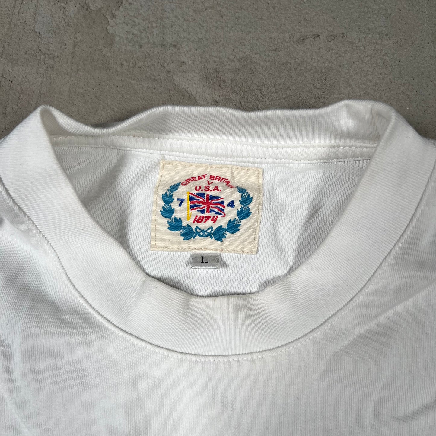 74 Is War Blue Basketball Jersey White Tee Size Large USED x18313