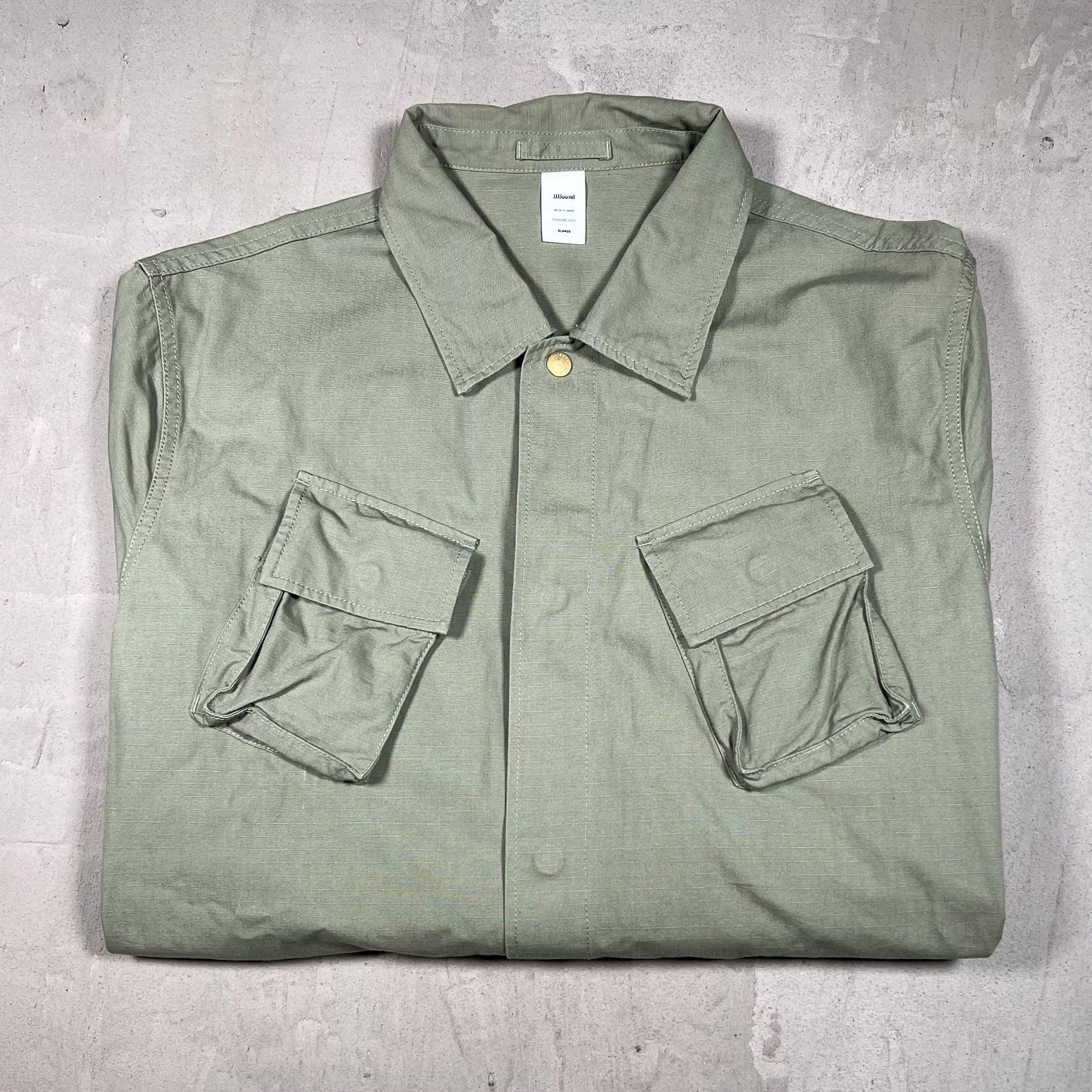 JJJJound RipStop Green Utility Jacket Size XL USED x18322