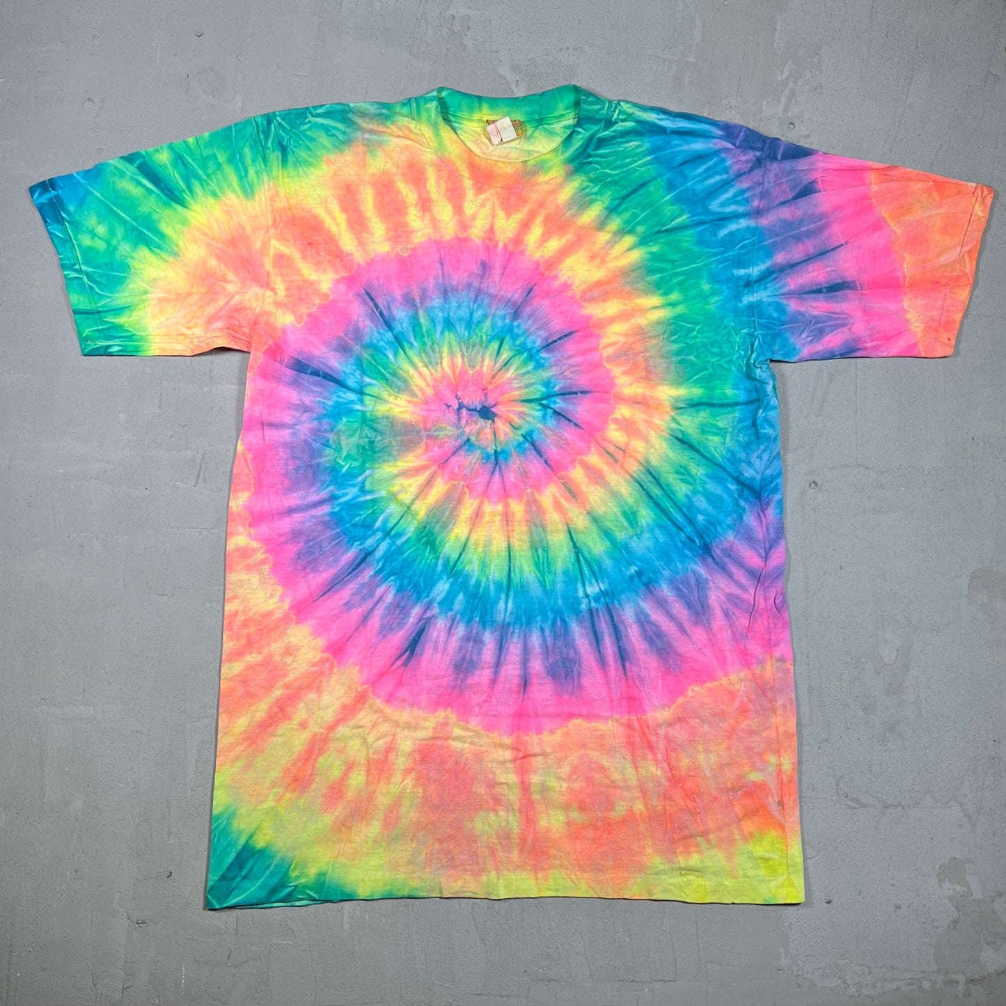 1990s Tie Dye Single Stitch Tee Size Large USED v19983