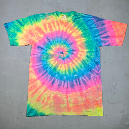 1990s Tie Dye Single Stitch Tee Size Large USED v19983