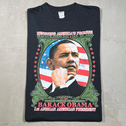 2009 Barack Obama Inauguration Tee Black Size XL USED v19984