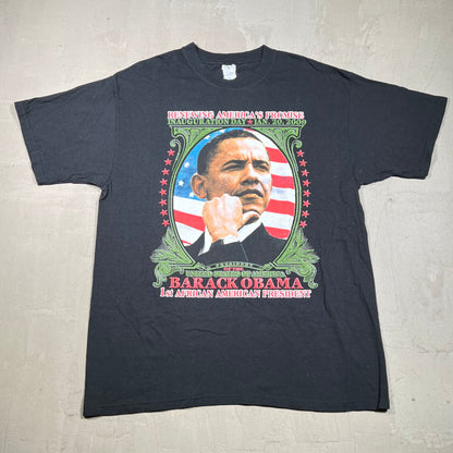 2009 Barack Obama Inauguration Tee Black Size XL USED v19984